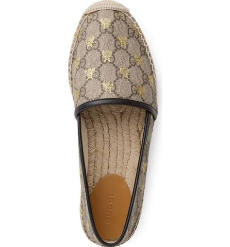 gucci logo espadrille flat